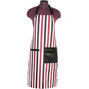 Фартук полосатый красно сине белая полоса H-57