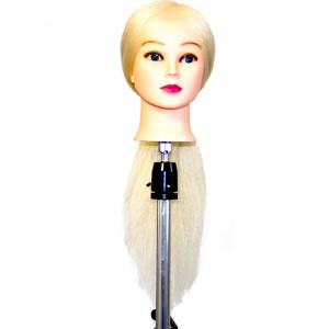 Голова учебная "блондинка", натуральный волос 55 см