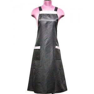 Фартук черный с сиреневыми вставками СHR