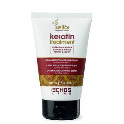 Восстанавливающий крем-флюид против секущихся кончиков волос | EchosLine Seliar Keratin Treatment